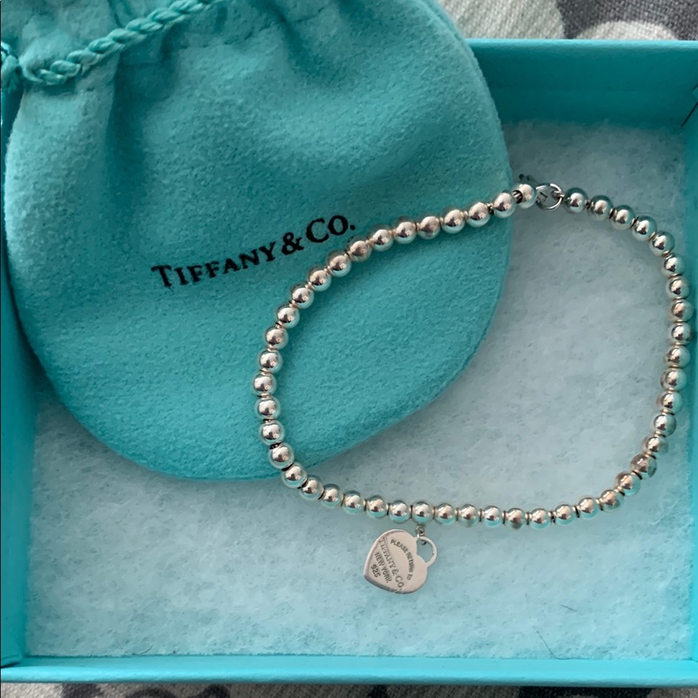Tiffany & Co. Silver Beaded Charm Bracelet